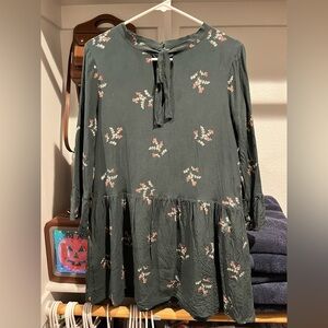Madewell Green Floral Dress